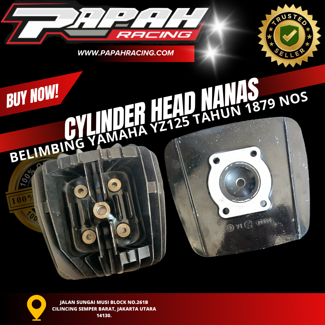 CYLINDER HEAD NANAS BELIMBING YAMAHA YZ125 TAHUN 1879 NOS